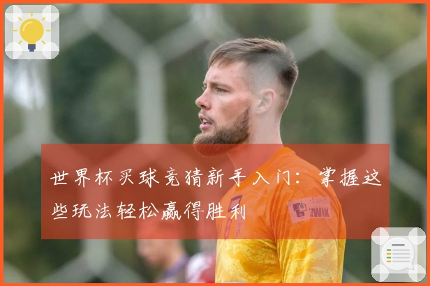 世界杯买球竞猜新手入门：掌握这些玩法轻松赢得胜利